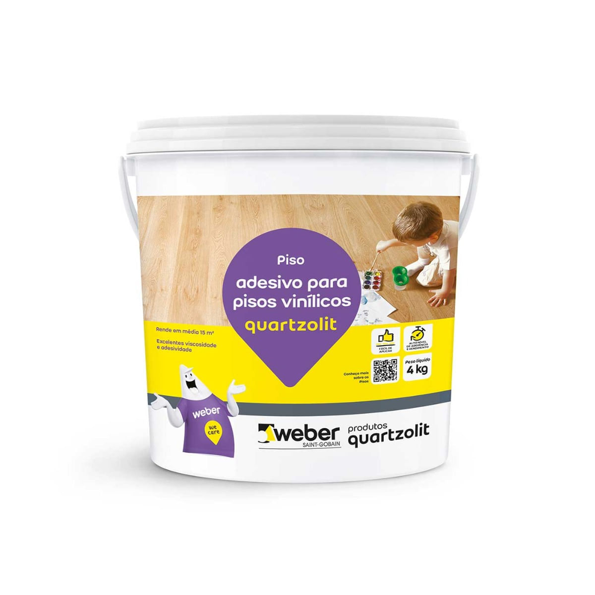 Cola Para Pisos Vinilicos 4Kg Quartzolit