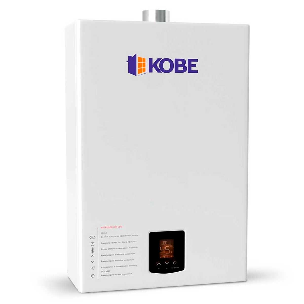 Aquecedor a Gás KA3 30 Litros GN Digital Exaustão Forçada Bivolt Kobe