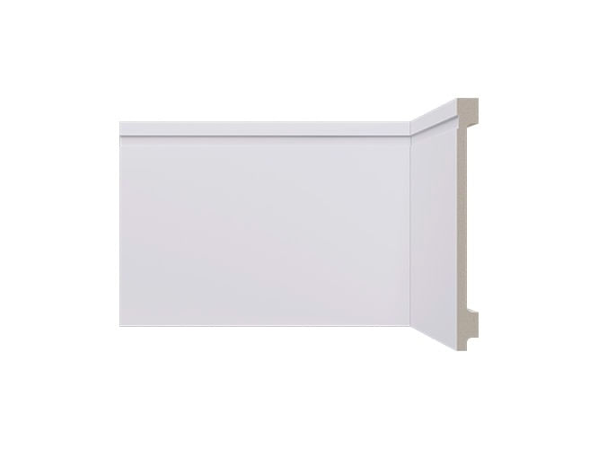 Rodapé Lev154 Mais 150x2400MM Com 2 Peças Branco Santa Luzia