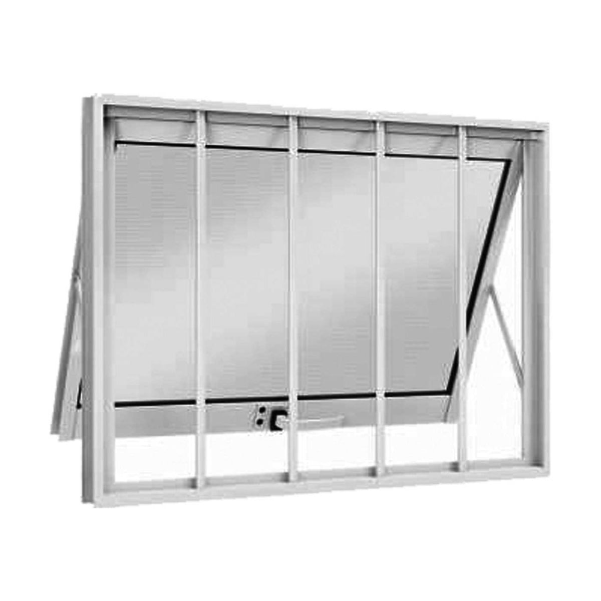 Janela Máxim Ar 60X60 com Grade Alumínio Branco Ullian