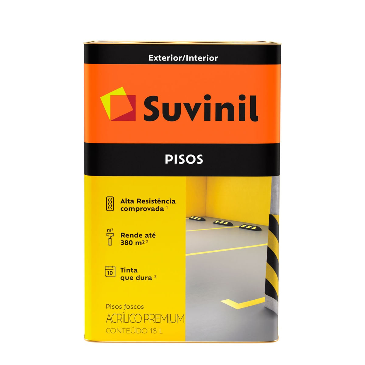 Tinta Acrílica Piso Fosco 18L Branco Suvinil
