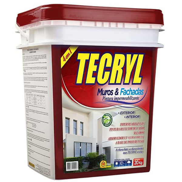 Impermeabilizante Muro e Fachada 20kg Tecryl  Branco