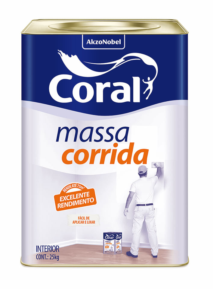 Massa Corrida 25kg Coral