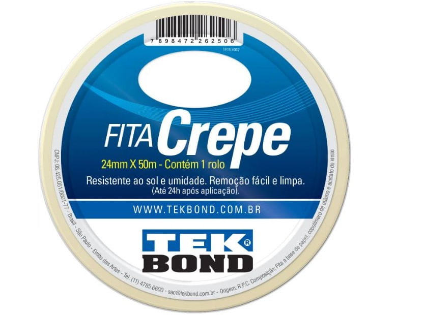 Fita Crepe 24mmx50m Tekbond
