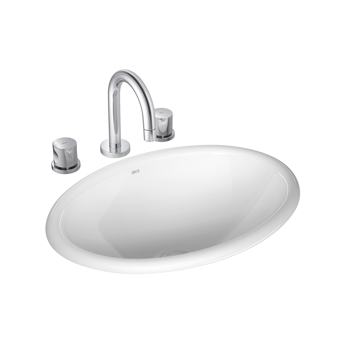 Cuba de Sobrepor Oval L-65 Branco Deca