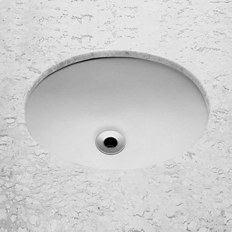 Cuba de Embutir Oval 390X300 Branco Celite