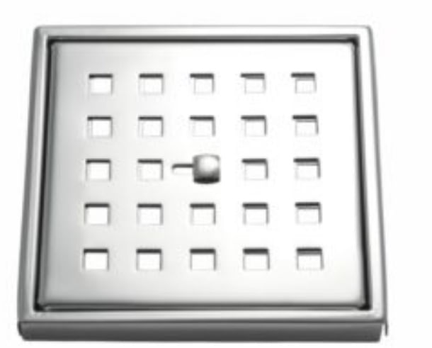 Grelha Quadrada 10x10  Elegance Cromado Baepina