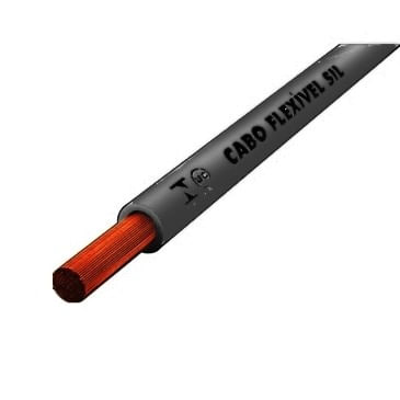 Cabo Flexível 750V 10mm  Preto 100m Sil