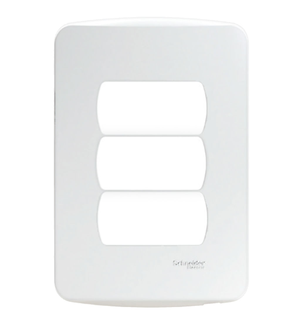 Placa 4x2 3 Postos Miluz Branco Schneider