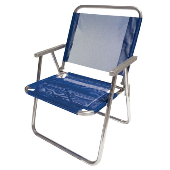 Cadeira Praia Varanda EL Alumínio Azul Royal Botafogo