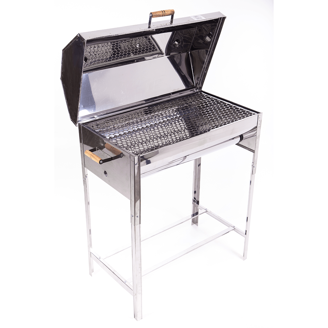 Churrasqueira Bafo em Aço Inox Cromado N3 Queiroz