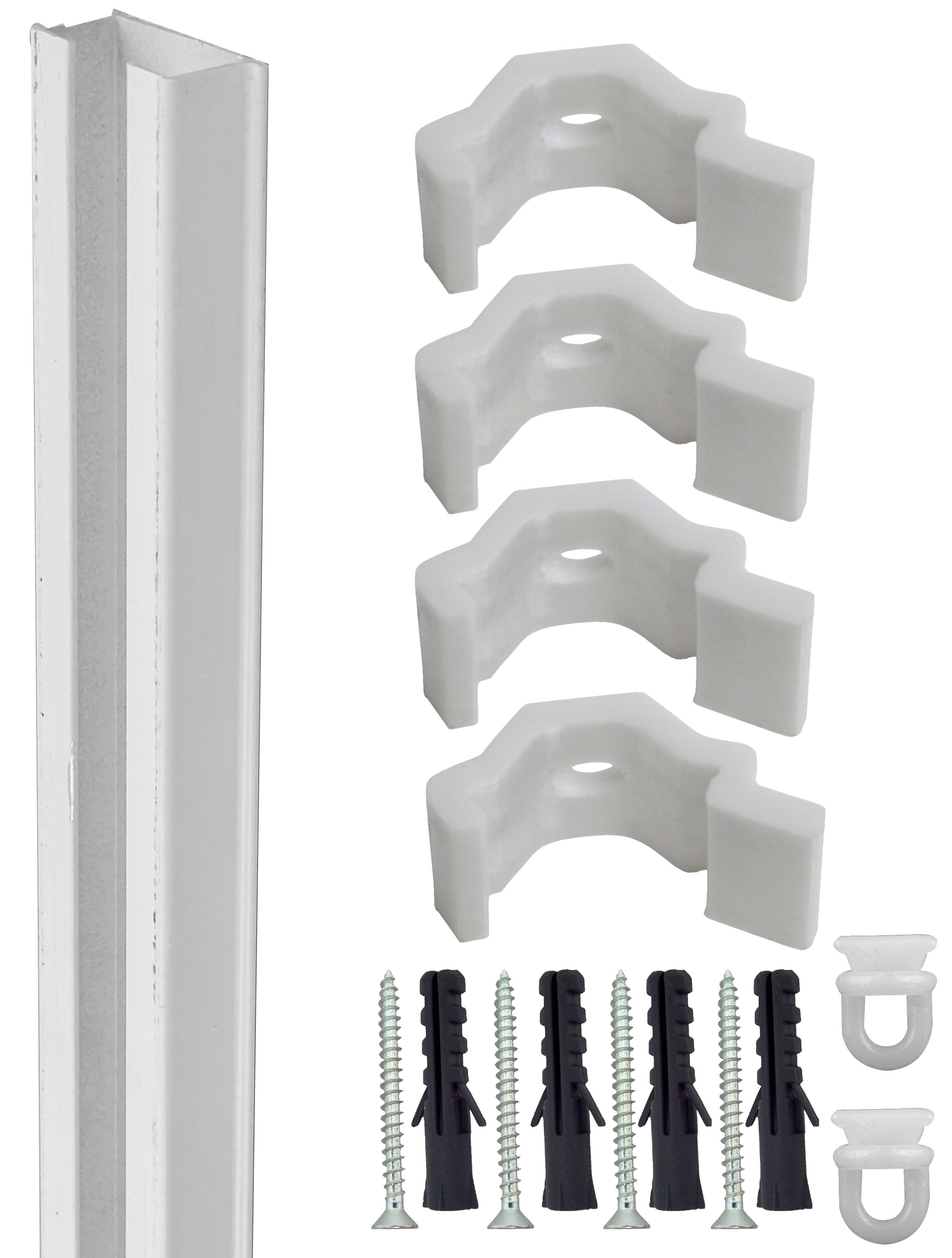 Kit Trilho Deslizante Simples 3mt Branco Bella Arte