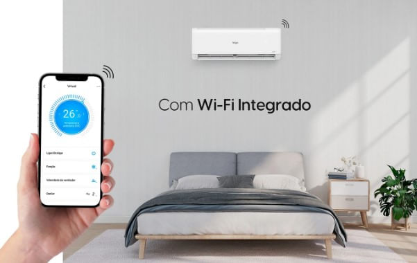 Ar Condicionado 9.000Btus 220V High Wall Eco Inverter II Wifi Branco Elgin - Imagem 2