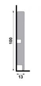 Rodapés 454 100mmx13mmx2.40m Branca Santa luzia - Imagem 2