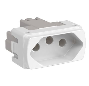 Módulo Tomada 2 Polos + Terra 20A 1M Miluz Branco Schneider