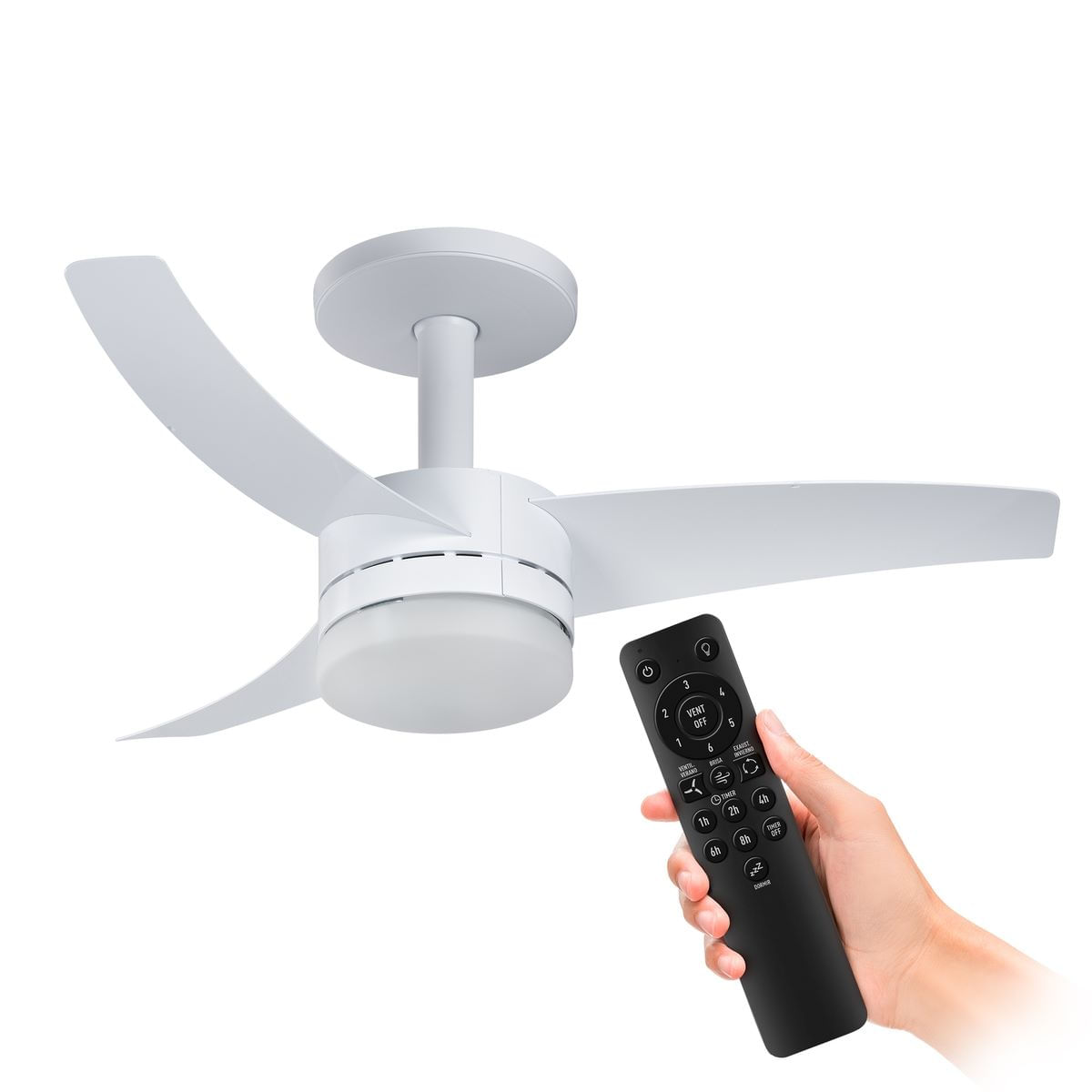 Ventilador de Teto New Ultimate 40cm 3 Pás Bivolt Branco Arno - Imagem 2