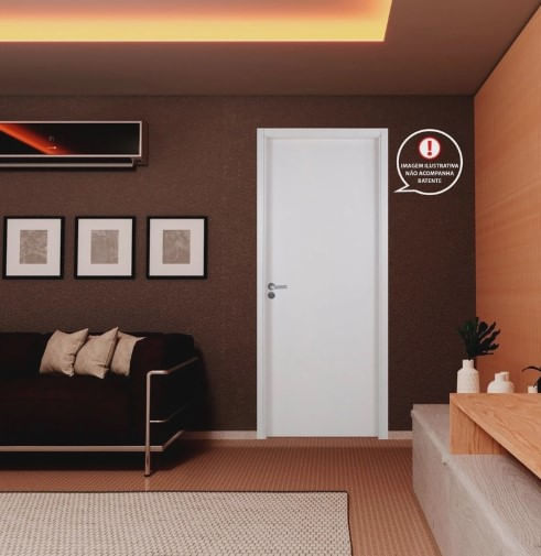 Porta Lisa 80x210cm Branco MGM - Imagem 3