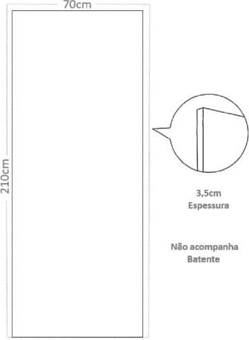 Porta Neblina 70x210cm Mogno MGM - Imagem 2
