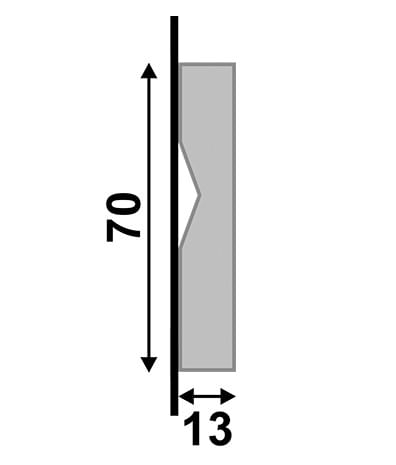 Guarnição GN Lev71 13x70x2400mm Branco Santa Luzia - Imagem 2