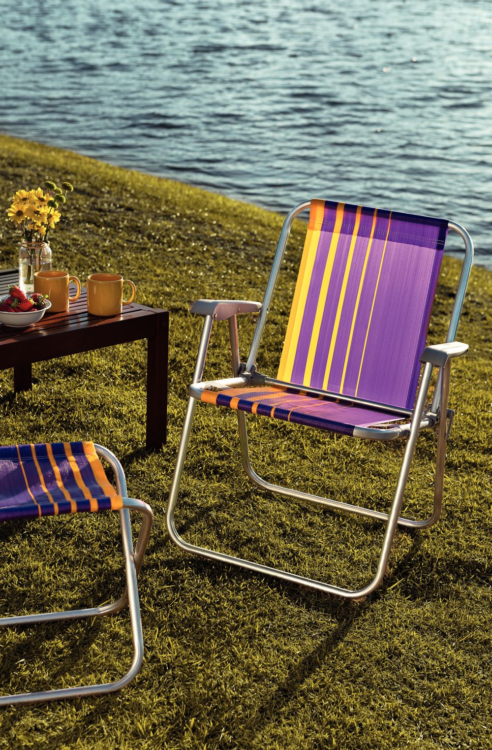 Cadeira de Praia Samoa Roxo e Amarelo Tramontina - Imagem 4
