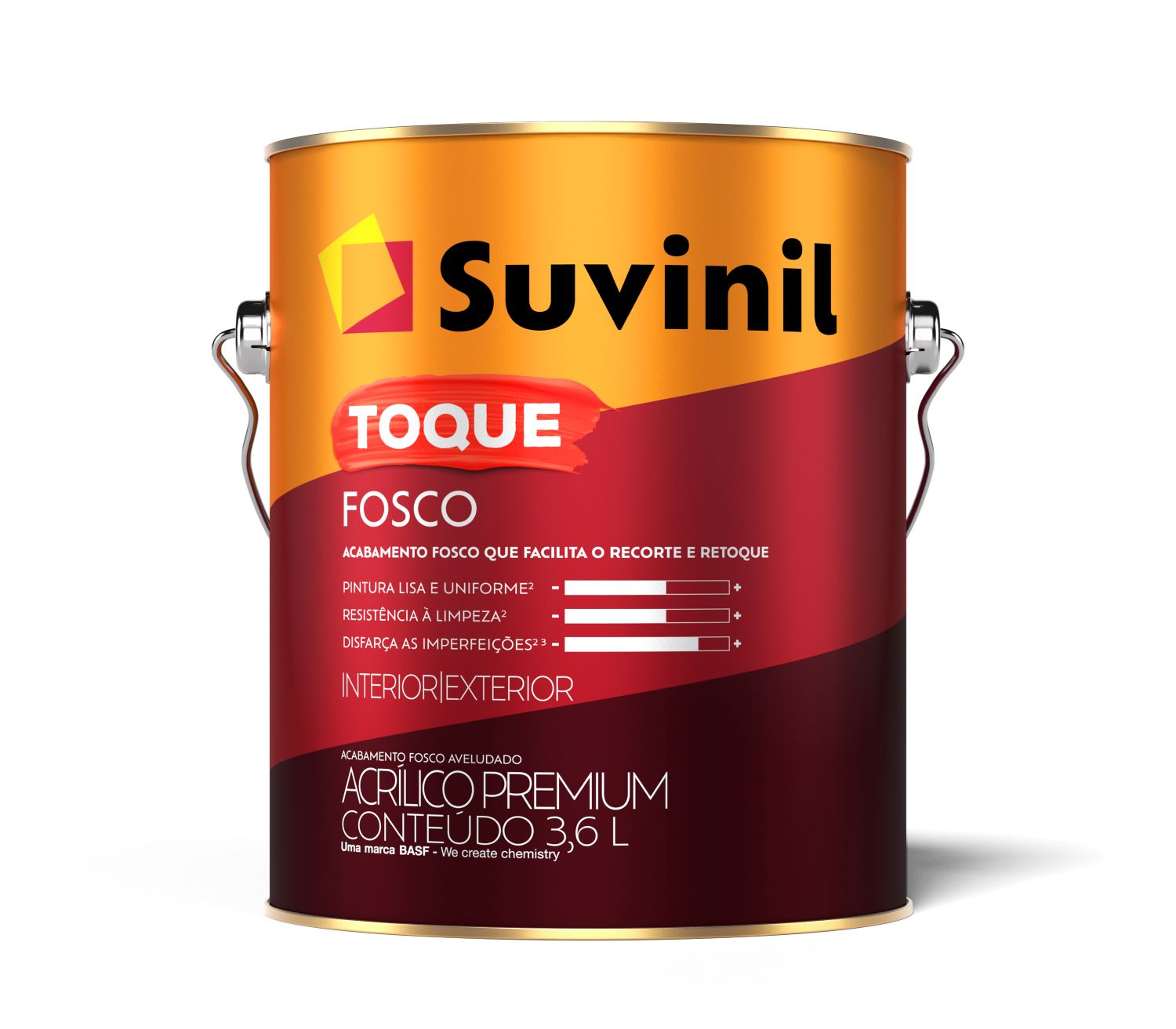 Tinta Acrilica Toque Fosco 3,6l Branco Neve Interior/ Exterior