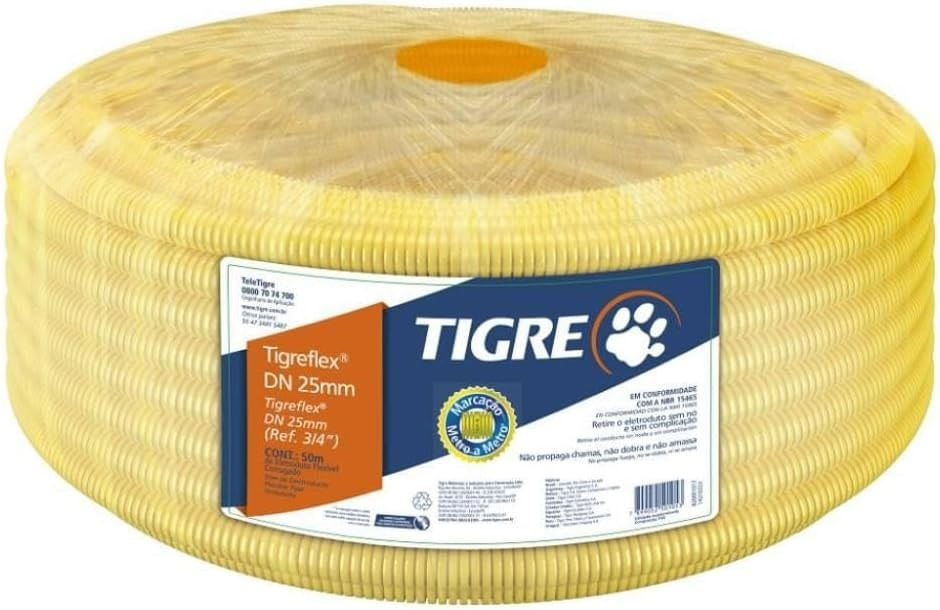 Conduite Corrugado Flexível DN25 3/4 Amarelo Tigre