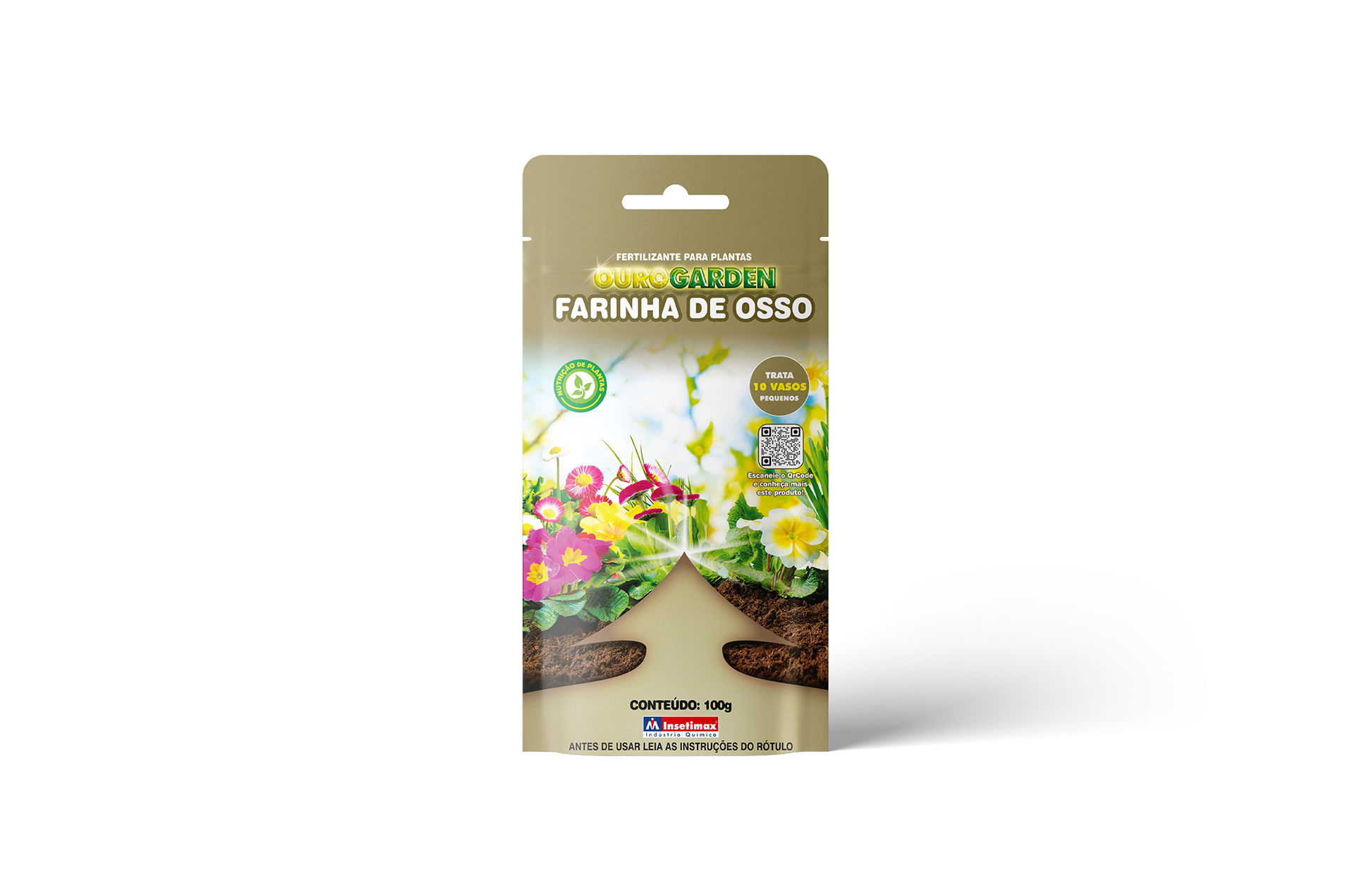 Fertilizante Farinha de Osso Zip Lock Marrom Insetimax