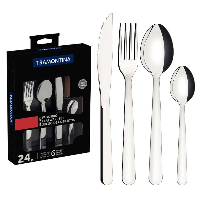 Faqueiro Malibu 24 Peças Inox Tramontina