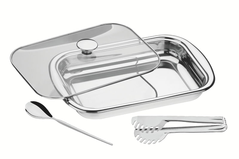 Kit para Assar e Servir 3 Peças Inox Tramontina