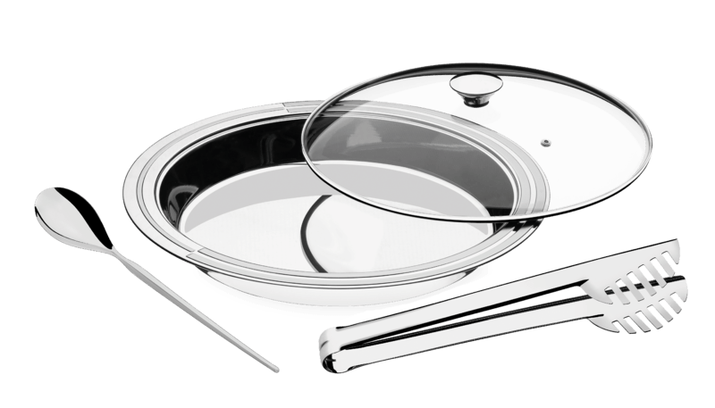 Kit para Servir Ciclo Redondo Inox 3 Peças Tramontina