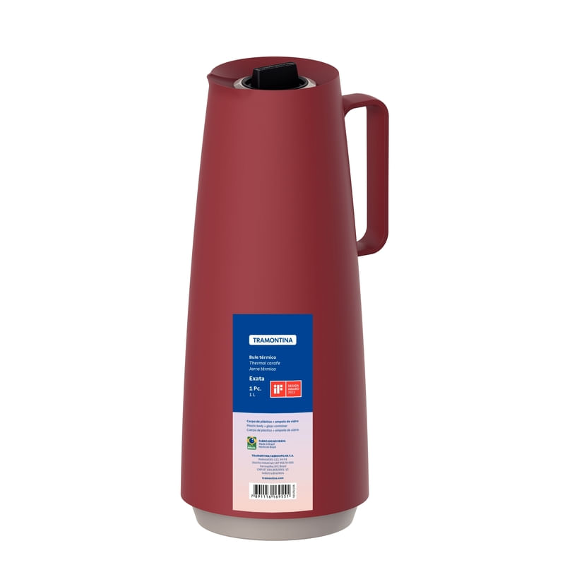 Bule Térmico Exata 1L Vermelho Tramontina