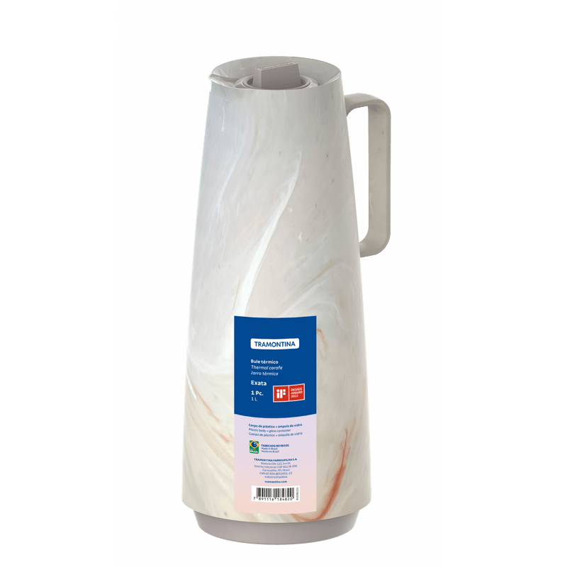 Bule Térmico Marmorizado Exata 1L Creme Tramontina - Imagem 2
