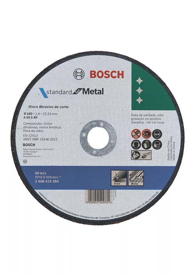 Disco Corte Standard For Metal  Ø180 Bosch