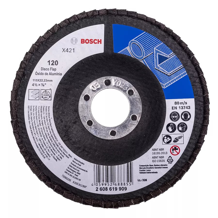 Disco Flap x421 Standard For Metal Ø115 G120 Bosch
