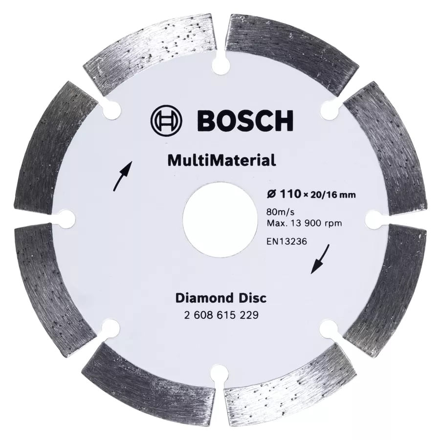 Disco Diamantado Segmentado Multimateriais 110x20/16mm Bosch
