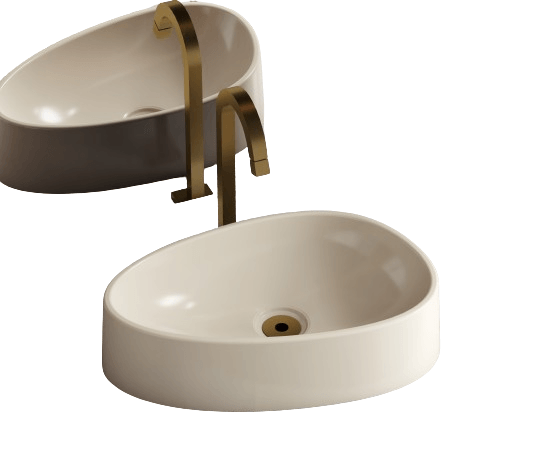 Cuba Apoio Oval Petra Areia Cozimax - Imagem 2