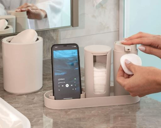 Bandeja com Porta Celular Serene Light Gray Coza - Imagem 3