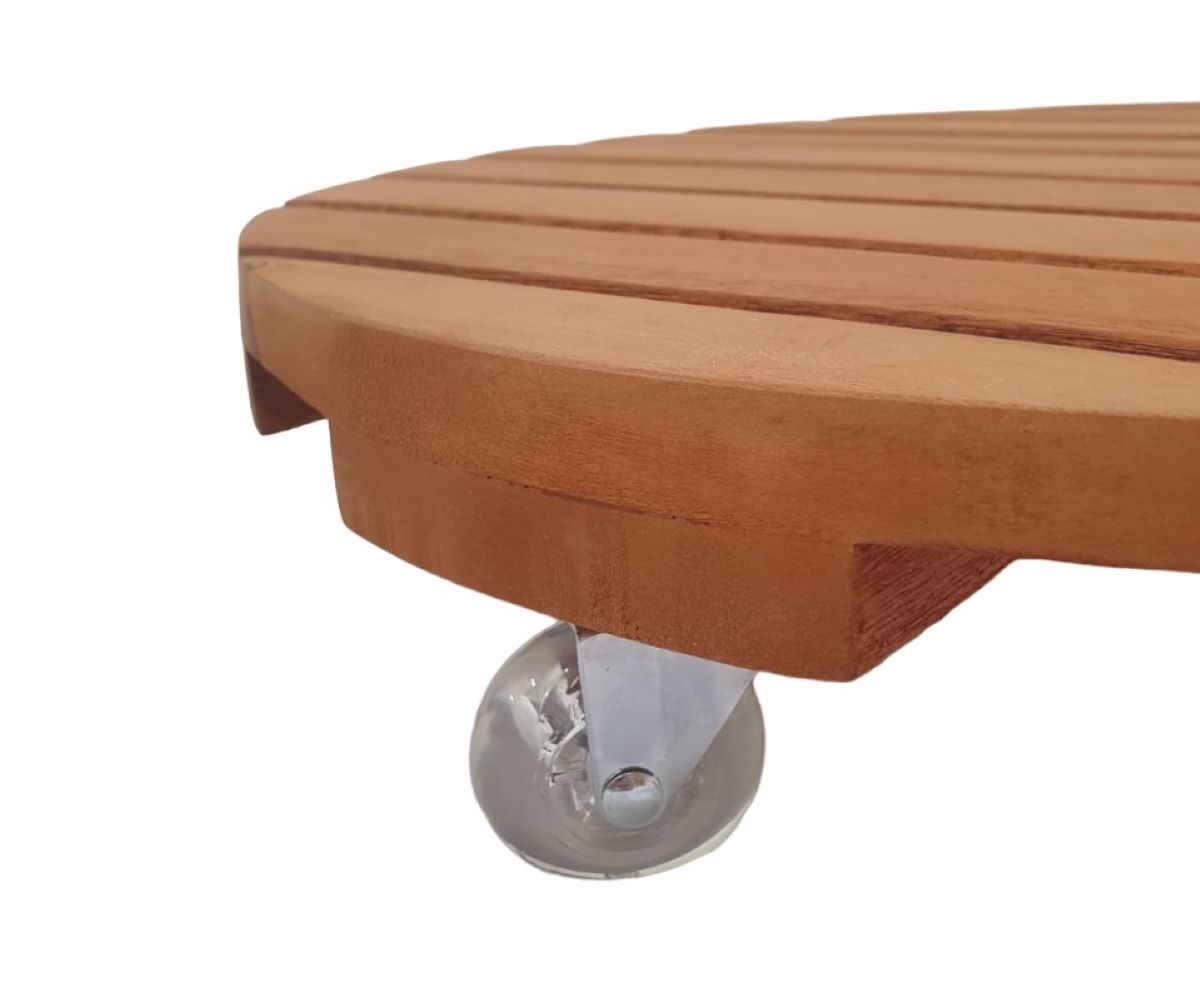 Suporte para vaso de Plantas Redondo de Madeira 40 cm Massol - Imagem 2