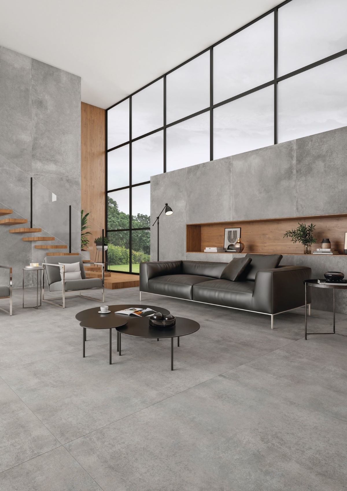 Porcelanato 90x90 Nord Cement Externo Retificado Portobello - Imagem 3