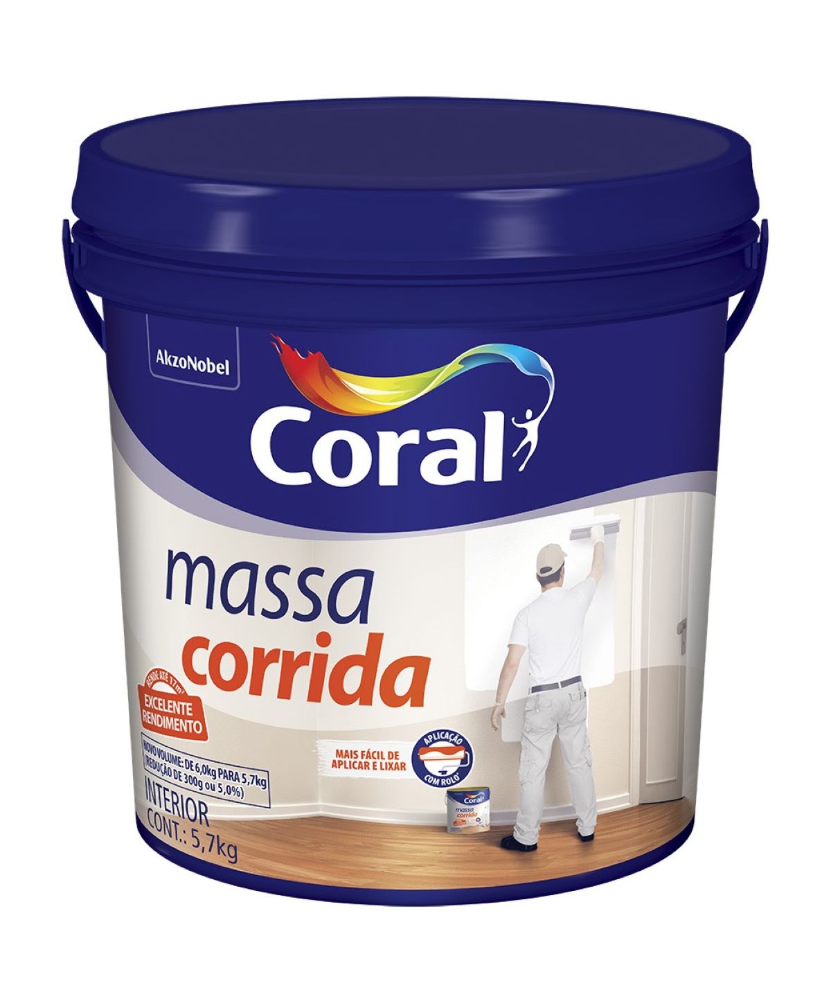Massa Corrida Branca 5,7kg Coral