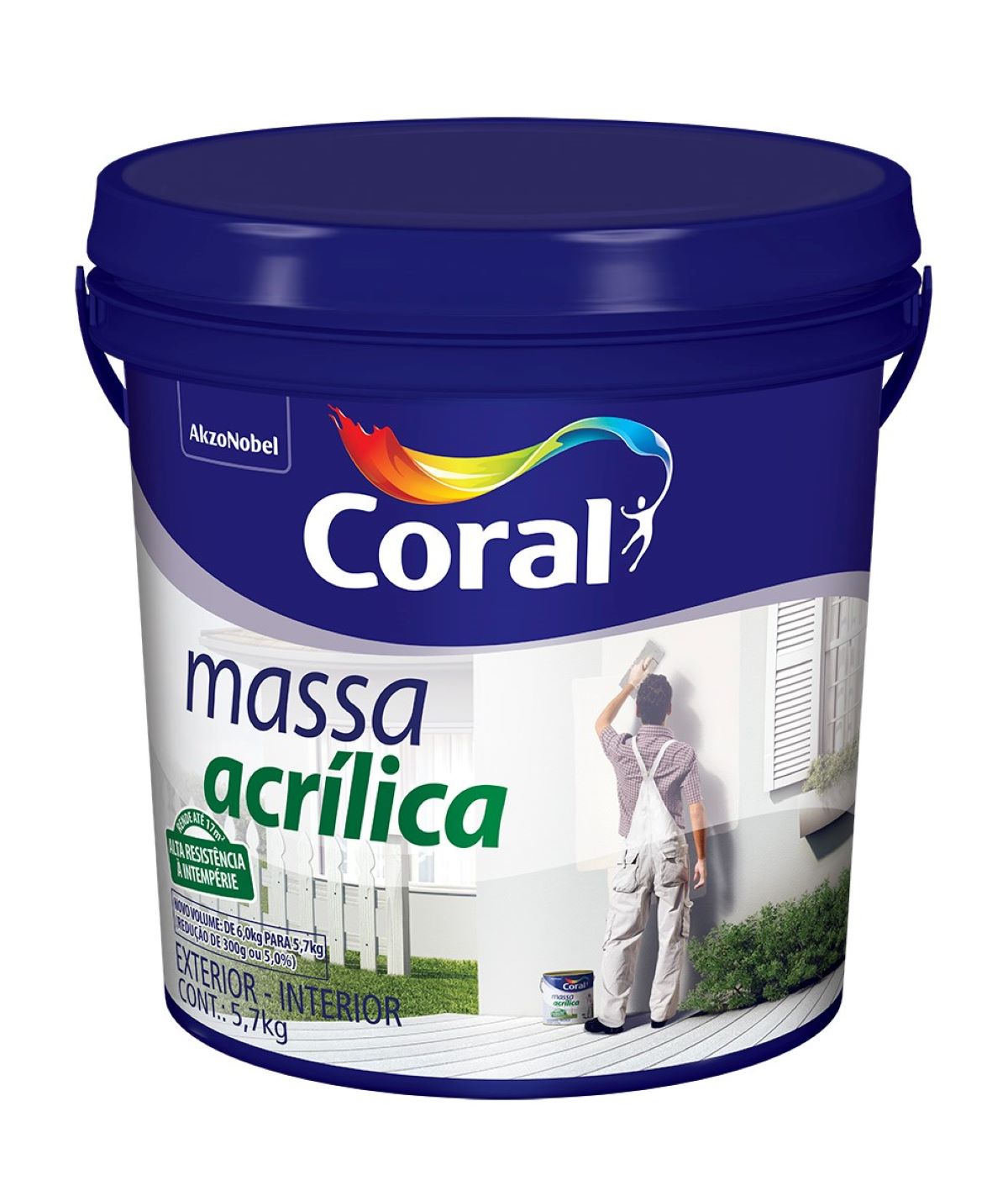 Massa Acrílica Branca 5,7kg Coral