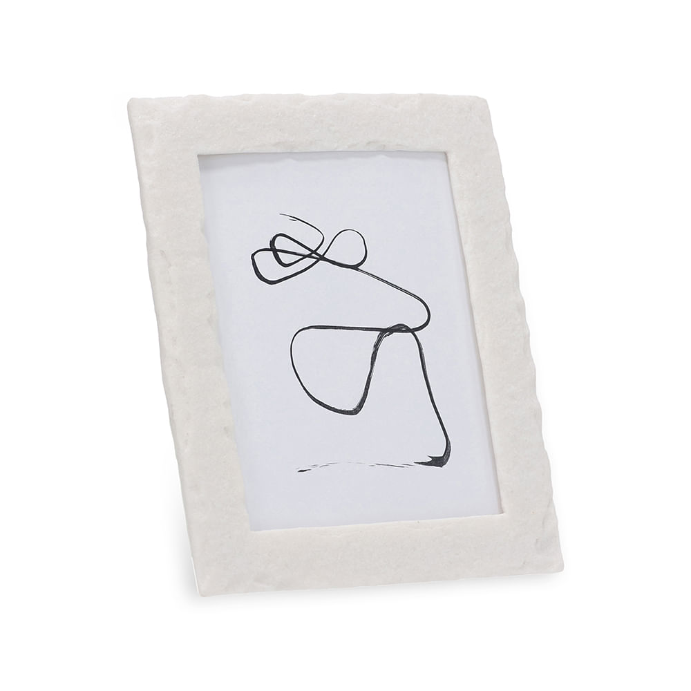 Porta Retrato 20x15cm em Poliresina Branco Mart Presentes