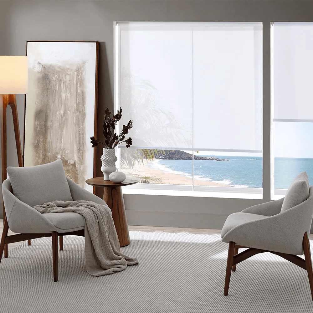 Persiana Rolo 1,40mx1,60m Tela Solar 5% Branco Bella Janela