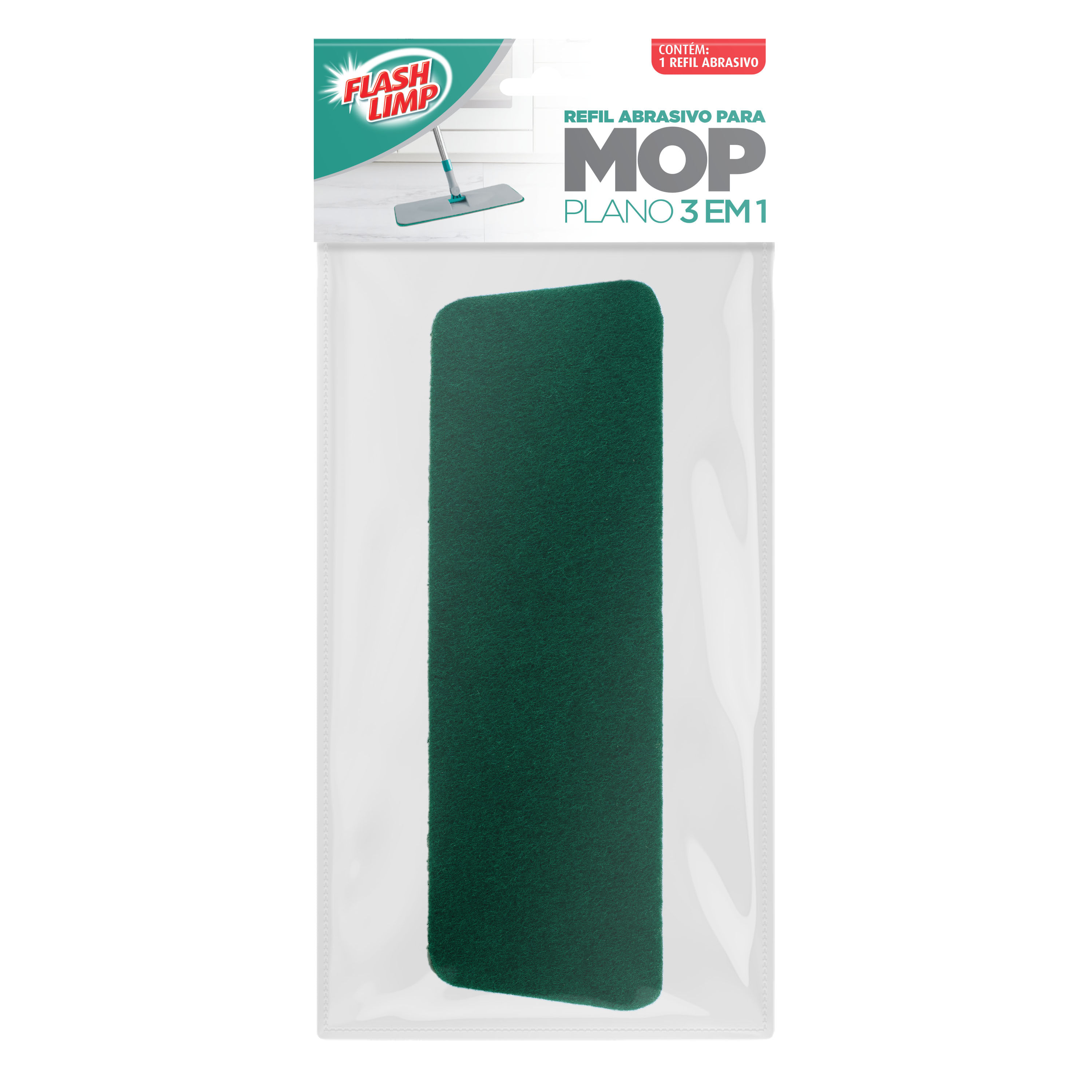 Refil Abrasivo para Mop Plano 3 em 1 Flash Limp