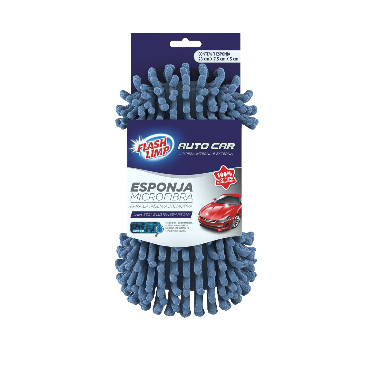 Esponja Microfibra Automotiva Flash Limp