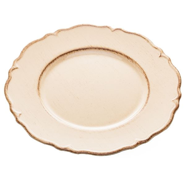 Sousplat Patinado Plástico 25cm Moon Lyor