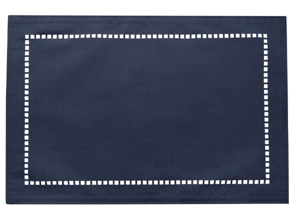 Jogo Americano de Poliéster e Linho Levis Azul Lyor