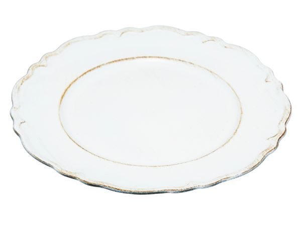 Sousplat Patinado Plástico Moon Branco Lyor - Imagem 3