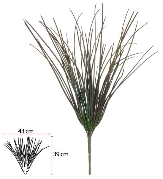 Folhagem Grass com Print X55 46cm Marrom Outono Flor Arte