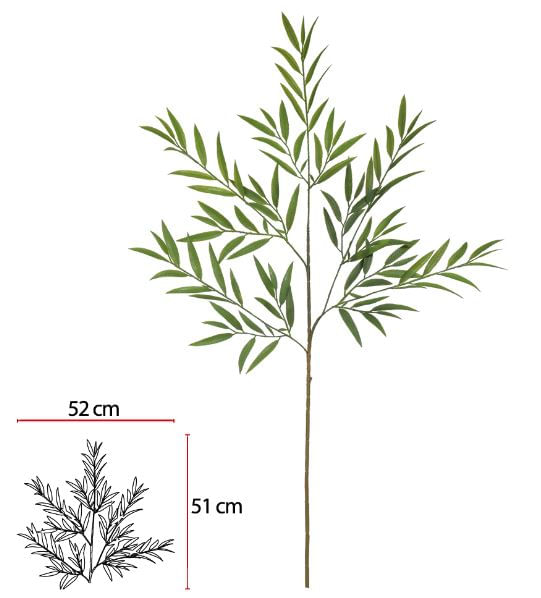Galho Bamboo 90cm Verde Flor Arte